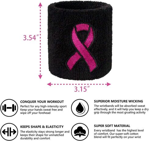 12 Pairs Breast Cancer Athletic Socks Bulk, Super Thick Pink Ribbon Socks for Breast Cancer Awareness Campaigns in Saudi Arabia