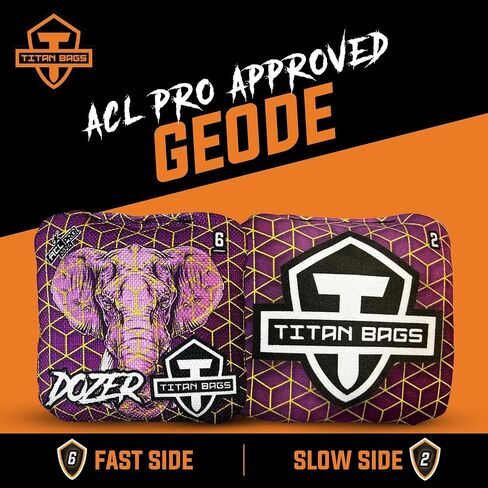 Titan Bags Dozer Cornhole Bags - 6" x 6" ACL PRO Approved Cornhole Bean Bags for Tournaments - Versatile & Durable Professional Cornhole Bags Ideal for Indoor/Outdoor Toss Sports & Games (Set of 4) in Saudi Arabia