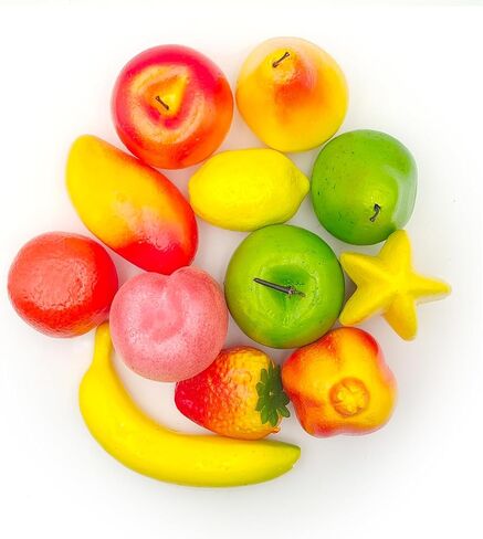 itechpanda 12 PCS Artificial Fake Fruit Pack for Home Decor, Simulation Fruit Set, Party Chirstmas Decortion for Lifelike Realistic Artificial Craft Fruit Set Fake Lemon (Vegetable) in Saudi Arabia