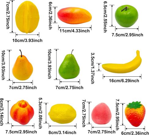 itechpanda 12 PCS Artificial Fake Fruit Pack for Home Decor, Simulation Fruit Set, Party Chirstmas Decortion for Lifelike Realistic Artificial Craft Fruit Set Fake Lemon (Vegetable) in Saudi Arabia