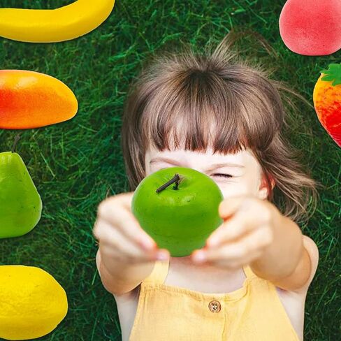 itechpanda 12 PCS Artificial Fake Fruit Pack for Home Decor, Simulation Fruit Set, Party Chirstmas Decortion for Lifelike Realistic Artificial Craft Fruit Set Fake Lemon (Vegetable) in Saudi Arabia