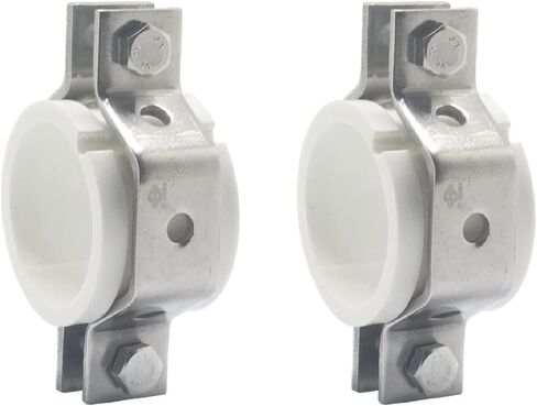 QiiMii 1.5" Hexagon Tube Hanger Stainless Steel SS304 with Cushion,Adjustable Pipe Bracket Clamp Pipe Strap in Saudi Arabia