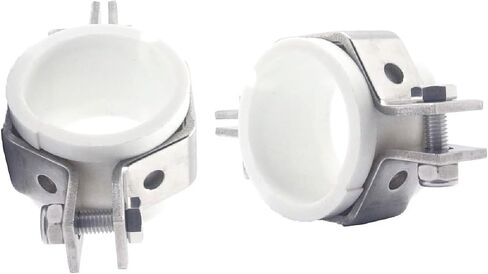 QiiMii 1.5" Hexagon Tube Hanger Stainless Steel SS304 with Cushion,Adjustable Pipe Bracket Clamp Pipe Strap in Saudi Arabia