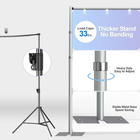 Pipe and Drape Backdrop Stand Kit, Heavy Duty Backdrop Stan10ftx10ft, Adjustable Background Stand for Photography, Wedding, Party, Events Decoration in Saudi Arabia