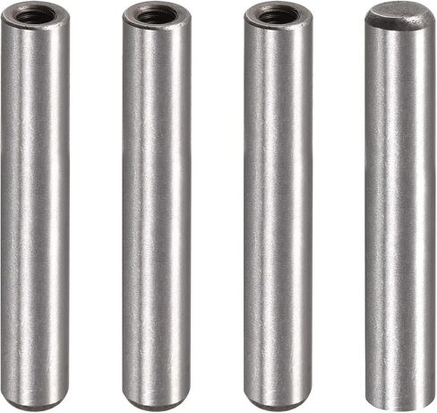 Uxcell M6 لولبة داخلية وتد دبوس 4 قطعة 12x110 مللي متر الشطب شقة الكربون الصلب أسطواني دبوس السرير رف الكتب الأجهزة المعدنية دبابيس الصناعية in Saudi Arabia