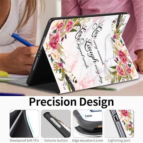 Case for 6" All-New Kindle (11th Generation, 2022 Release),PU Leather Slim Standing Smart Cover Case with Auto Sleep/Wake，ONLY Fit 6 inch Basic Kindle 2022 e-Reader,Flowers Marble in Kuwait