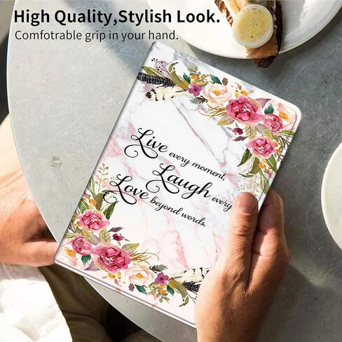 Case for 6" All-New Kindle (11th Generation, 2022 Release),PU Leather Slim Standing Smart Cover Case with Auto Sleep/Wake，ONLY Fit 6 inch Basic Kindle 2022 e-Reader,Flowers Marble in Kuwait