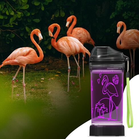 هدايا الهوكي، زجاجة مياه مضيئة ثلاثية الأبعاد للاعب الهوكي، 14oz تريتان خالية من مادة BPA - أفضل هدية للأولاد والبنات بعمر 4 5 6 7 سنوات - كوب شرب للأطفال - عطلة عيد الميلاد in Kuwait