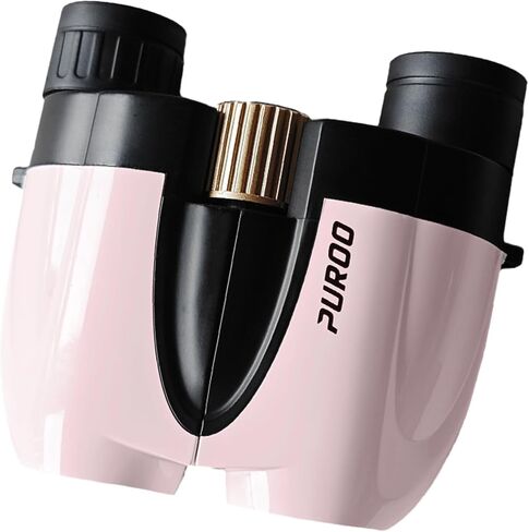 PUROO Compact Binoculars for Adults High Powered,10X25 Small Waterproof,Fogproof and Shockproof Binoculars for Kids Bird Watching,Hunting,Travel,Stargazing,Hiking,Opera,Concerts,Pink in Saudi Arabia