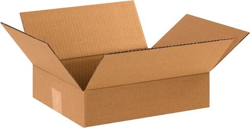 Aviditi 12 x 10 x 3 Corrugated Cardboard Boxes, Flat 12"L x 10"W x 3"H, Pack of 25 | Shipping, Packaging, Moving, Storage Box for Home or Business, Strong Wholesale Bulk Boxes in Saudi Arabia
