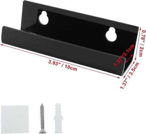 6 Pack Vinyl Record Wall Mount Shelf 4" Clear Acrylic Album Record Decor Holder Store and Display Floating Wall Shelves Daily LP Listening Kids Bookshelf, Magazine Rack, Picture Ledge in Saudi Arabia