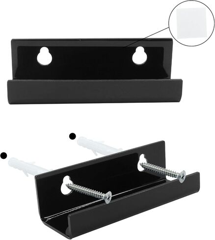 6 Pack Vinyl Record Wall Mount Shelf 4" Clear Acrylic Album Record Decor Holder Store and Display Floating Wall Shelves Daily LP Listening Kids Bookshelf, Magazine Rack, Picture Ledge in Saudi Arabia