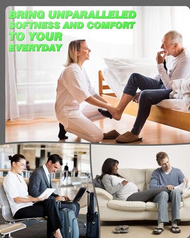 جوارب لين لمرضى السكري للرجال والنساء، 6 أزواج من الجوارب للكاحل مع وسادة، غير مربوطة، جزء علوي عريض للغاية، مقاس فضفاض in Kuwait