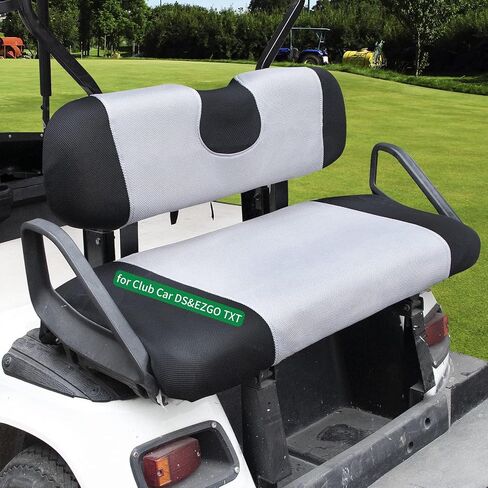 Golf Cart Seat Cover Set for Club Car DS, EZGO TXT, Small Breathable Bench Seat Covers, Washable Polyester Mesh Cloth without Logo in Saudi Arabia
