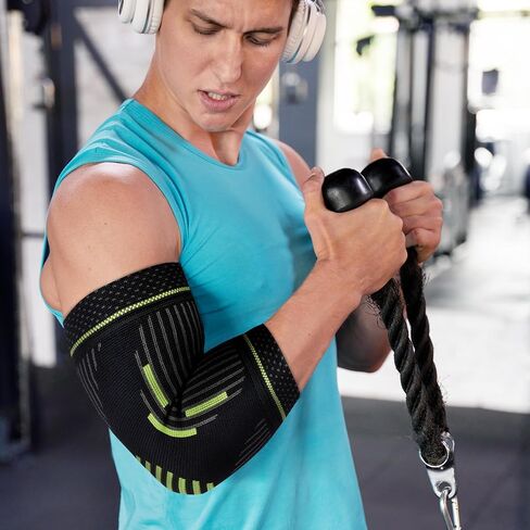 Tennis Elbow Sleeve,Elbow Compression Sleeve, Elbow Brace For Tendonitis and Tennis Elbow,Golfers, Arthritis, Bursitis. Elbow Pain Relief,Weightlifting, Fit for Men & Women in Kuwait