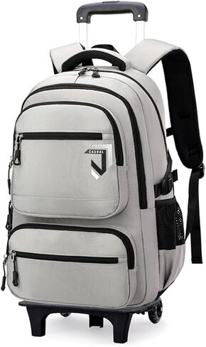 Boys Rolling Backpack, Kids Bookbag with Wheels,Kids Luggage on Wheels,Elementary School Black Trolley Back Pack in Kuwait