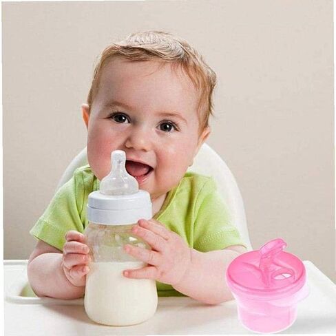 Compact Milk Powder Dispenser, 3 Section Food Container, Ideal for Outdoor Travel, Easy to Clean (Blue) in Saudi Arabia