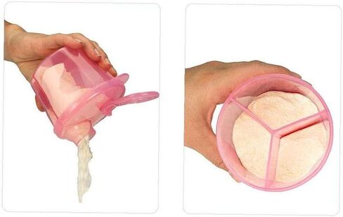 Compact Milk Powder Dispenser, 3 Section Food Container, Ideal for Outdoor Travel, Easy to Clean (Blue) in Saudi Arabia