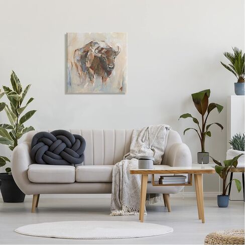 Stupell Industries Country Bison Abstract Brush Strokes Canvas Wall Art, Design by Ethan Harper in Saudi Arabia