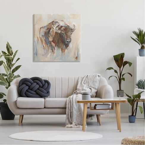 Stupell Industries Country Bison Abstract Brush Strokes Canvas Wall Art, Design by Ethan Harper in Saudi Arabia