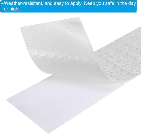 PATIKIL Reflective Tape, 2Pack 2 Inch x 16 FT Waterproof Self Adhesive High Visibility Safety Warning Tape Outdoor Reflectors for Trucks Trailers Cars, Fluorescent Yellow in Saudi Arabia