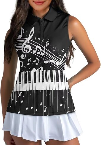 YEXIATODO Golf Sleeveless Tops for Women Racerback Summer Clothing Athletic Polo Golf Outfits Tennis Tank Top,XS-2XL in Saudi Arabia