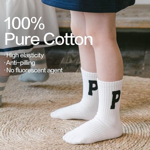 4 PCS Baby Socks, Baby Mid-Crew Socks, Fashion Newborn Socks, Infant Essentials for Little Girls & Boys, Toddlers Kids in Saudi Arabia