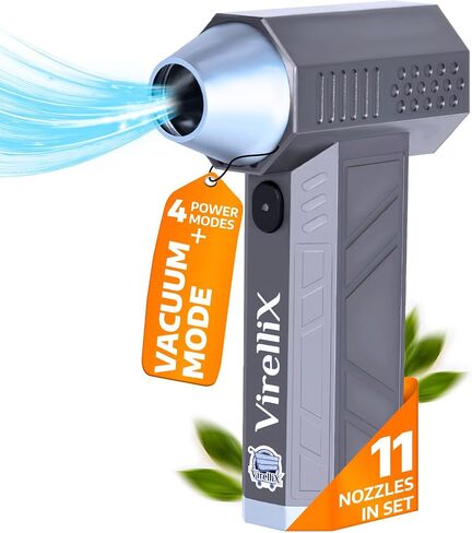 Electric Compressed Air Duster for Computer with Vacuum Mode - 150000RPM Mini Air Blower for Car Detailing - Handheld Blower Cordless Air Pressure Gun - Turbina de Aire Comprimido para Limpiar PC in Saudi Arabia