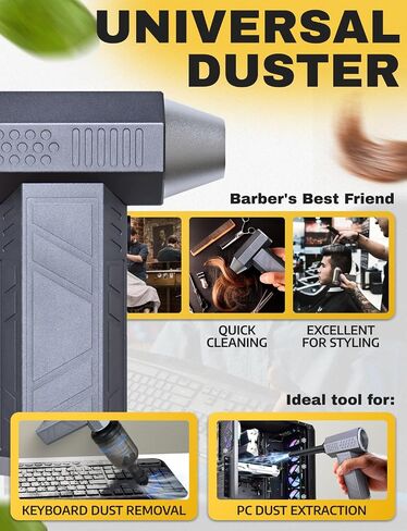 Electric Compressed Air Duster for Computer with Vacuum Mode - 150000RPM Mini Air Blower for Car Detailing - Handheld Blower Cordless Air Pressure Gun - Turbina de Aire Comprimido para Limpiar PC in Saudi Arabia