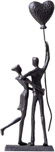 Anniversary for Couple,Affectionate Couple Statue Kissing Under Umbrella,Handcrafted Cast Iron Couple Sculpture in Love,for Wedding Gifts 6th Anniversary Birthday Gifts in Saudi Arabia