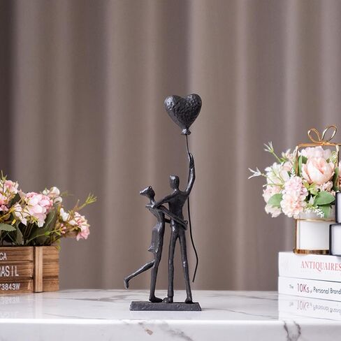 Anniversary for Couple,Affectionate Couple Statue Kissing Under Umbrella,Handcrafted Cast Iron Couple Sculpture in Love,for Wedding Gifts 6th Anniversary Birthday Gifts in Saudi Arabia