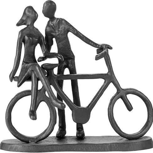 Anniversary for Couple,Affectionate Couple Statue Kissing Under Umbrella,Handcrafted Cast Iron Couple Sculpture in Love,for Wedding Gifts 6th Anniversary Birthday Gifts in Saudi Arabia