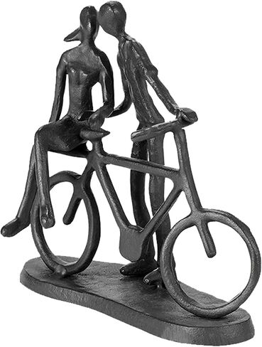 Anniversary for Couple,Affectionate Couple Statue Kissing Under Umbrella,Handcrafted Cast Iron Couple Sculpture in Love,for Wedding Gifts 6th Anniversary Birthday Gifts in Saudi Arabia
