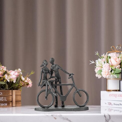 Anniversary for Couple,Affectionate Couple Statue Kissing Under Umbrella,Handcrafted Cast Iron Couple Sculpture in Love,for Wedding Gifts 6th Anniversary Birthday Gifts in Saudi Arabia