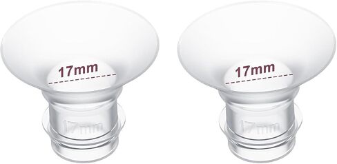 حشوات شفة 17 مم قطعتان، متوافقة مع كوب مضخة الثدي القابل للارتداء Momcozy S12 Pro/S9 Pro/S12/S9، مناسب لـ Medela/Spectra/Elvie/Willow/TSRETE 24 مم دروع/فلنجات، يقلل من نفق 24 مم إلى 17 مم، قطعتان in Kuwait