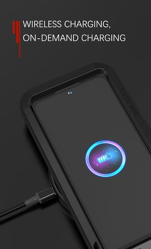 حافظة LOVE MEI لهاتف Samsung Galaxy S24 Plus/S24+، حافظة معدنية متينة ومضادة للصدمات والغبار للرياضات الخارجية مع واقي شاشة مدمج من الزجاج المقوى (أسود، S24+) in Kuwait