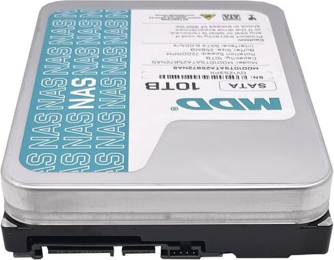 MDD (MDD10TSATA25672NAS) محرك الأقراص الصلبة NAS الداخلي 10 تيرابايت 7200 دورة في الدقيقة 256 ميجابايت كاش SATA 6.0 جيجابايت/ثانية 3.5 بوصة (متجدد) in Kuwait