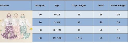 Newborn Baby Girl Fall Outfits Ribbed Long Sleeve Ruffle Romper Floral Flared Pants Headband Set 3Pcs Winter Clothes in Kuwait