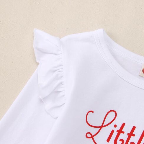 Toddler Baby Girls Outfits Ladybug Letter Graphic Shirt Ruffle Long Sleeve Tops Flare Pants Set Fall Clothes in Saudi Arabia