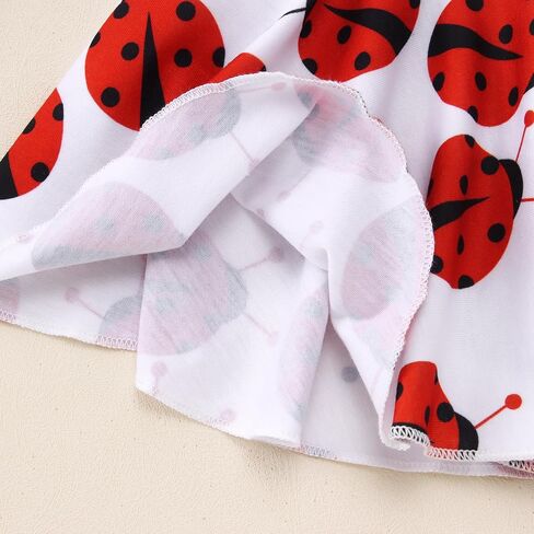 Toddler Baby Girls Outfits Ladybug Letter Graphic Shirt Ruffle Long Sleeve Tops Flare Pants Set Fall Clothes in Saudi Arabia