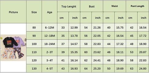 FYBITBO Halloween Outfits For Toddler Girls Cute Long Sleeve Sweatshirt Pumpkin Flare Pants Toddler Girl Fall Clothes Set in Saudi Arabia
