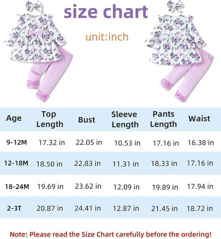 Toddler Baby Girl Clothes Cute Long Sleeve Floral Print T Shirt Ruffle Pants Headband Infant Girl 3PCS Outfits Set in Saudi Arabia