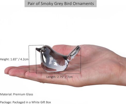 Small Bird Figurines Home Decor Glass Crystal Bird Statue Modern Style Decorative Ornaments for Living Room, Bedroom, Farmhouse, Office Desktop, Book Shelf, Coffee Table, Cabinets (Gold) in Saudi Arabia