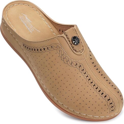 SHIBEVER Clogs for Womens Mules Shoes: Slip-On Flat Mule Shoes - Closed Toe Sandals Comfortable in Saudi Arabia