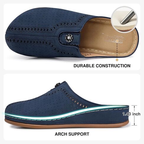SHIBEVER Clogs for Womens Mules Shoes: Slip-On Flat Mule Shoes - Closed Toe Sandals Comfortable in Saudi Arabia