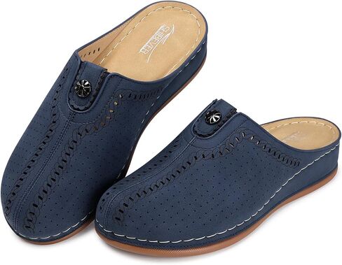 SHIBEVER Clogs for Womens Mules Shoes: Slip-On Flat Mule Shoes - Closed Toe Sandals Comfortable in Saudi Arabia
