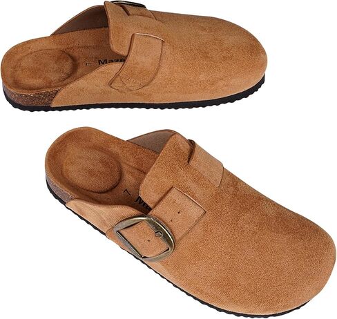 mazeskin Womens Memory Foam Clogs Soft Cork Comfortable Footbed Adjustable Buckle Slippers House Sandals Indoor Outdoor in Saudi Arabia