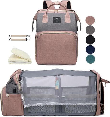 Diaper Bag Backpack ， Baby Toddler Bags for Girls Boys Women Large Big Travel Backpack (grey) in Saudi Arabia