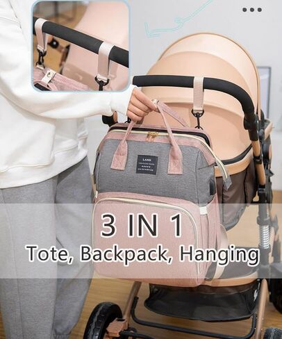 Diaper Bag Backpack ， Baby Toddler Bags for Girls Boys Women Large Big Travel Backpack (grey) in Saudi Arabia