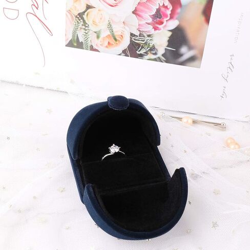 iSuperb Royal Blue Velvet Necklace Long Chain Box Jewelry Gift Box Pendant Bracelet Jewelry Packaging Boxes for Wedding Engagment Proposal Gift in Kuwait